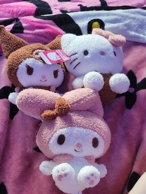 Sanrio Plush Trio - Hello Kitty, My Melody & Kuromi